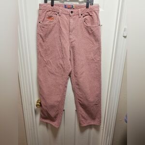 Empire Baggy Corduroy Pants Pink Size 32 Colorful Tags Streetwear Style